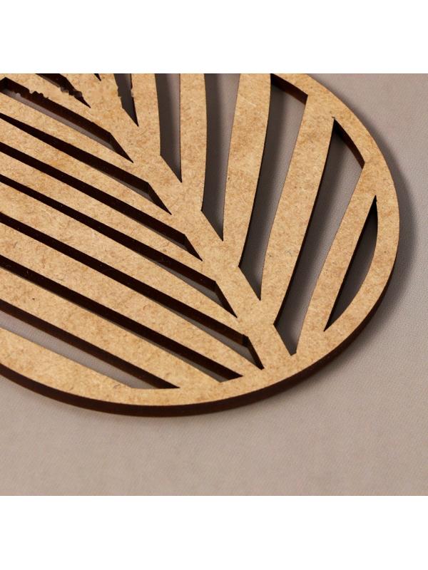 Подставка под кружку «Лист», хдф, 9х9 см