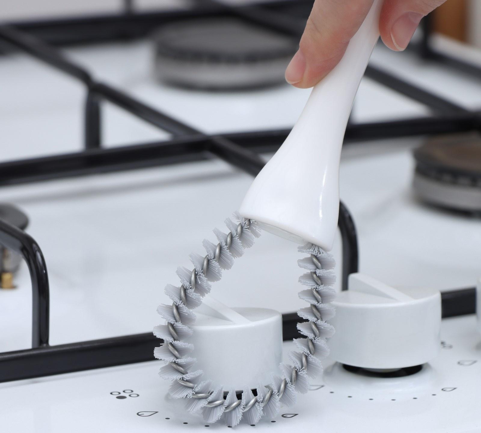 Щётка для чистки посуды и решёток-гриль Raccoon, круг, 19×5,5х2 см, цвет белый