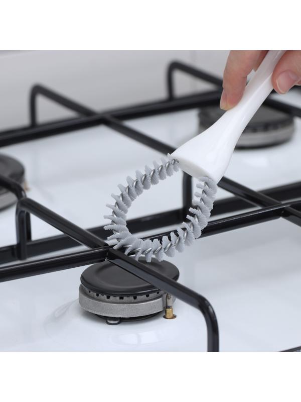 Щётка для чистки посуды и решёток-гриль Raccoon, круг, 19×5,5х2 см, цвет белый