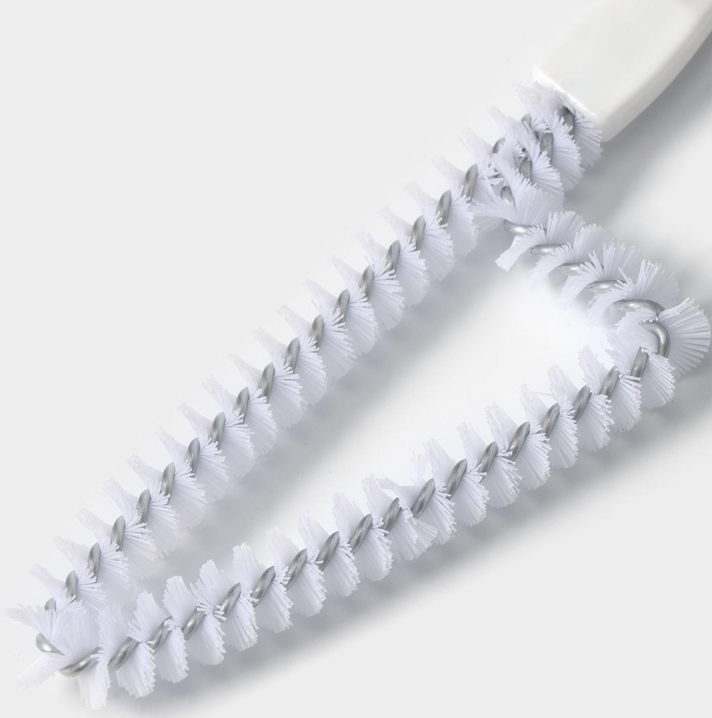 Щётка для чистки посуды и решёток-гриль Raccoon, треугольник, 24×6,5х1,5 см, цвет белый