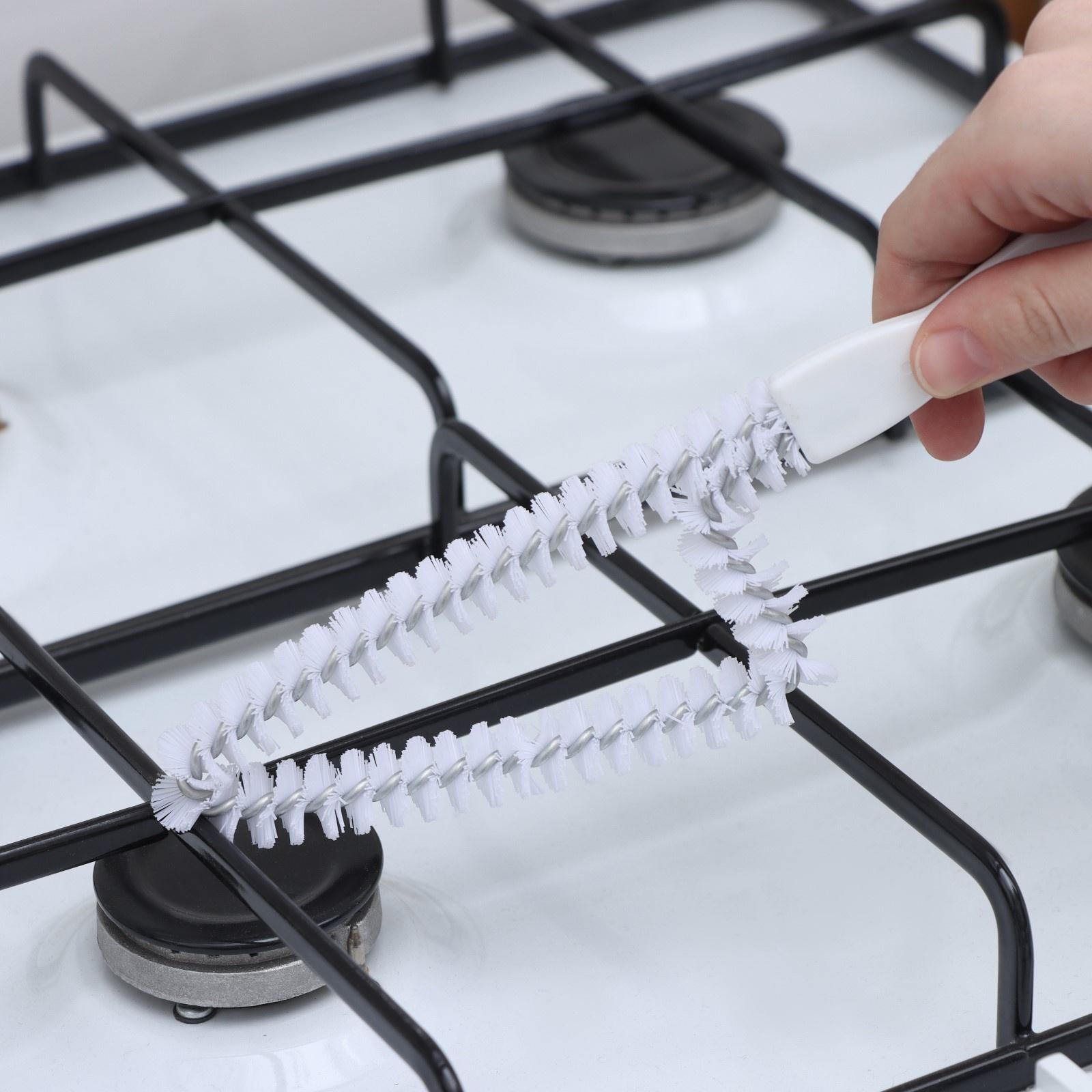 Щётка для чистки посуды и решёток-гриль Raccoon, треугольник, 24×6,5х1,5 см, цвет белый