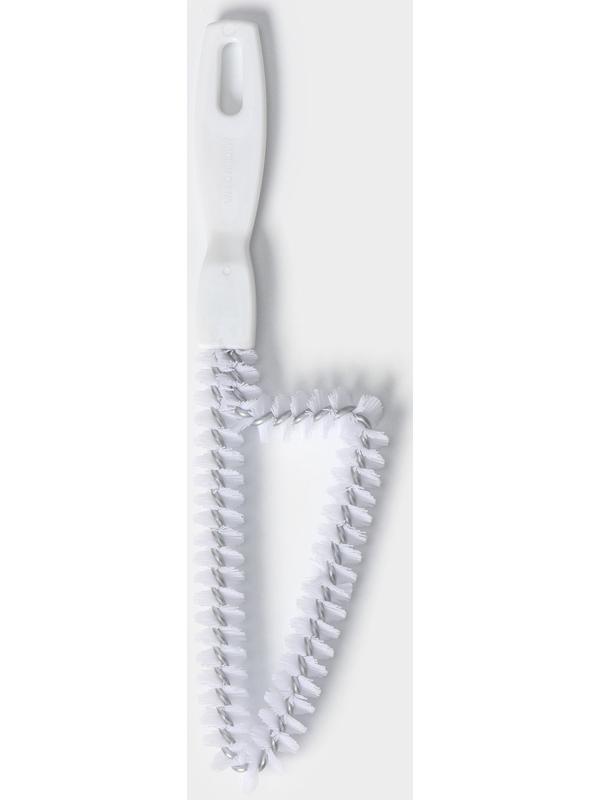 Щётка для чистки посуды и решёток-гриль Raccoon, треугольник, 24×6,5х1,5 см, цвет белый