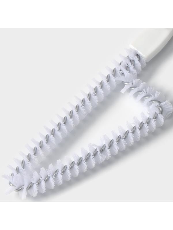 Щётка для чистки посуды и решёток-гриль Raccoon, треугольник, 24×6,5х1,5 см, цвет белый