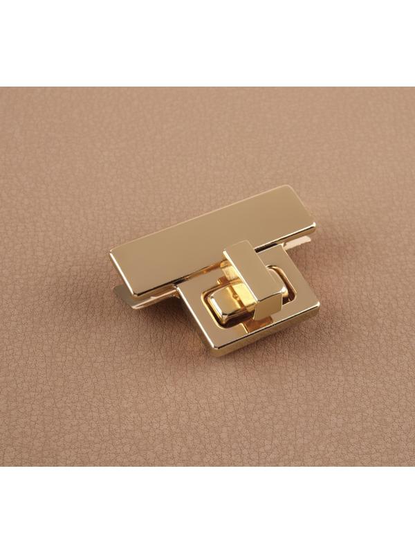 Застёжка для сумки, 3,9 × 2,6 см, цвет золотой
