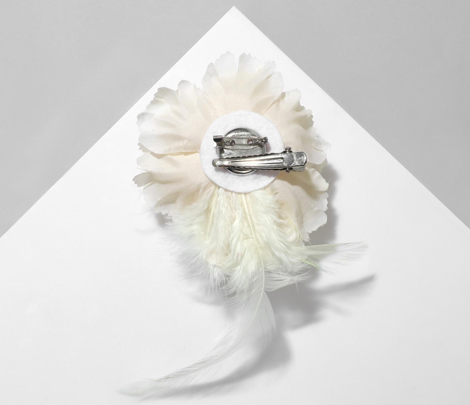 Брошь-заколка текстильная 