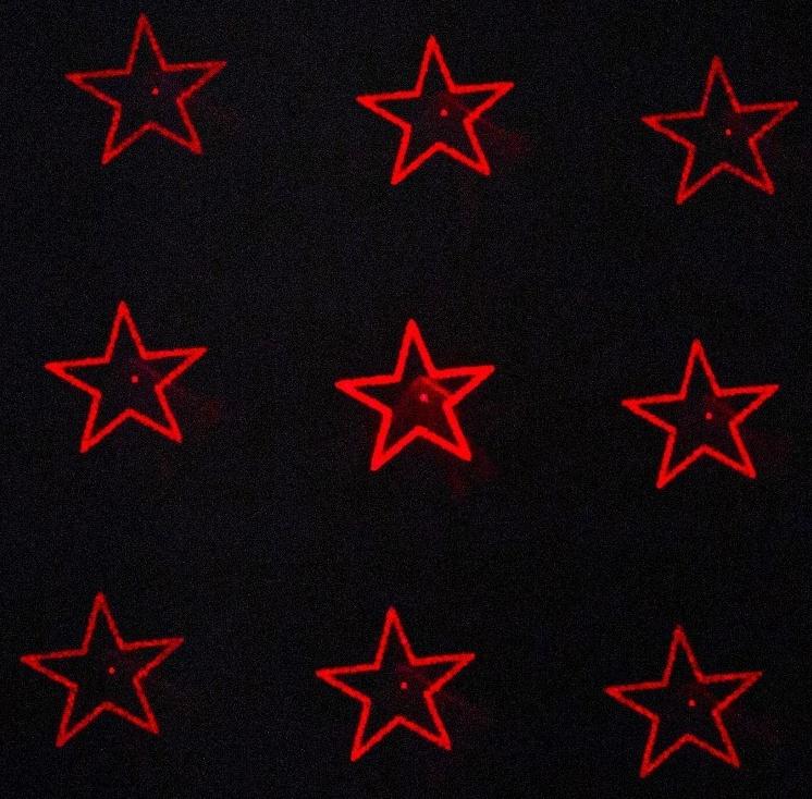 Лазерная указка, 532 нм, 12 насадок, 2 ААА, красный луч