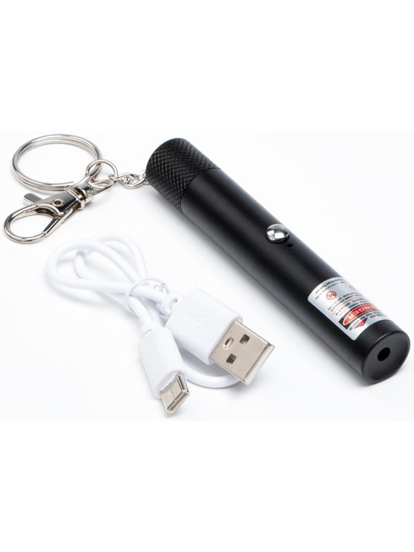 Лазерная указка аккумуляторная, 200 мАч, 532 нм, красный луч