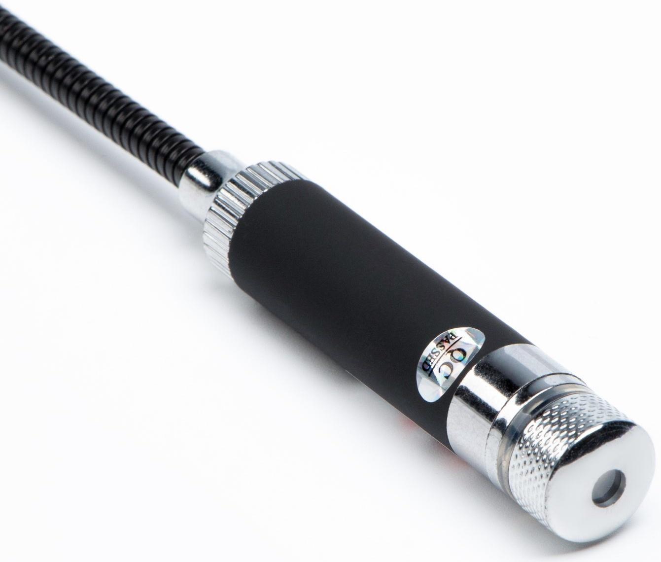 Лазерная указка аккумуляторная, 650 нм, 2 насадки, USB. красный луч