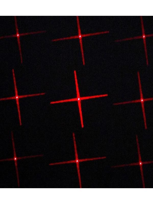 Лазерная указка аккумуляторная, 650 нм, 2 насадки, USB. красный луч