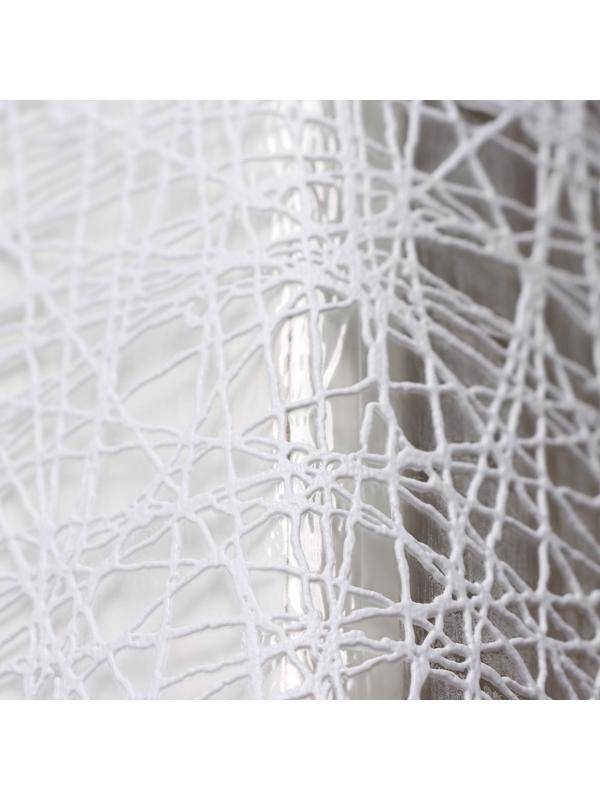 Клеёнка на стол ПВХ «Паутинка», ширина 137 см, рулон 20 метров, толщина 0,5 мм, цвет белый