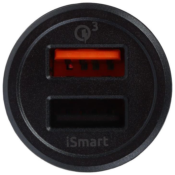 Зарядное устройство автомобильное Olmio Smart IC, 2 USB, 30 Вт, 5,4 А, QuickCharge3.0