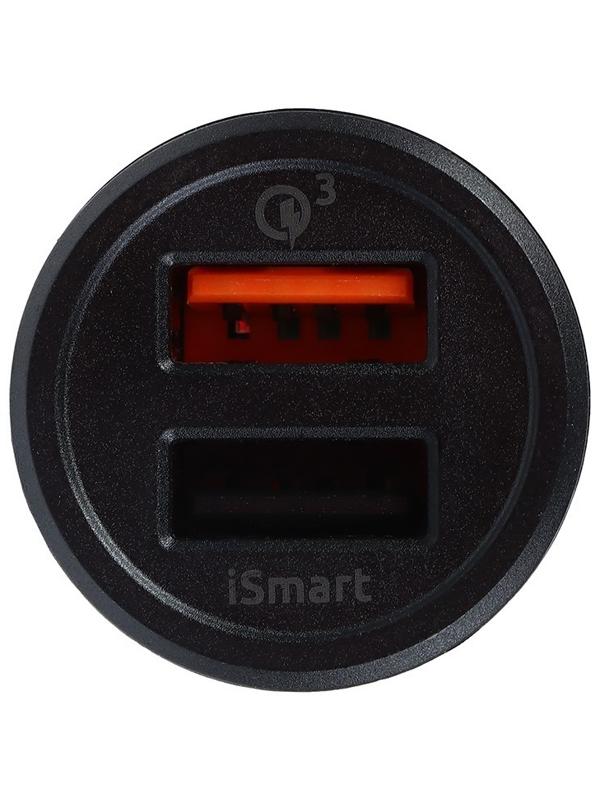 Зарядное устройство автомобильное Olmio Smart IC, 2 USB, 30 Вт, 5,4 А, QuickCharge3.0