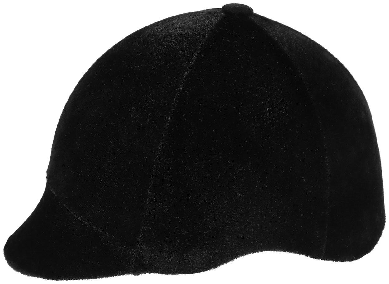 Шлем для верховой езды, бархат, одноразмерный, охват головы 61 см, черный