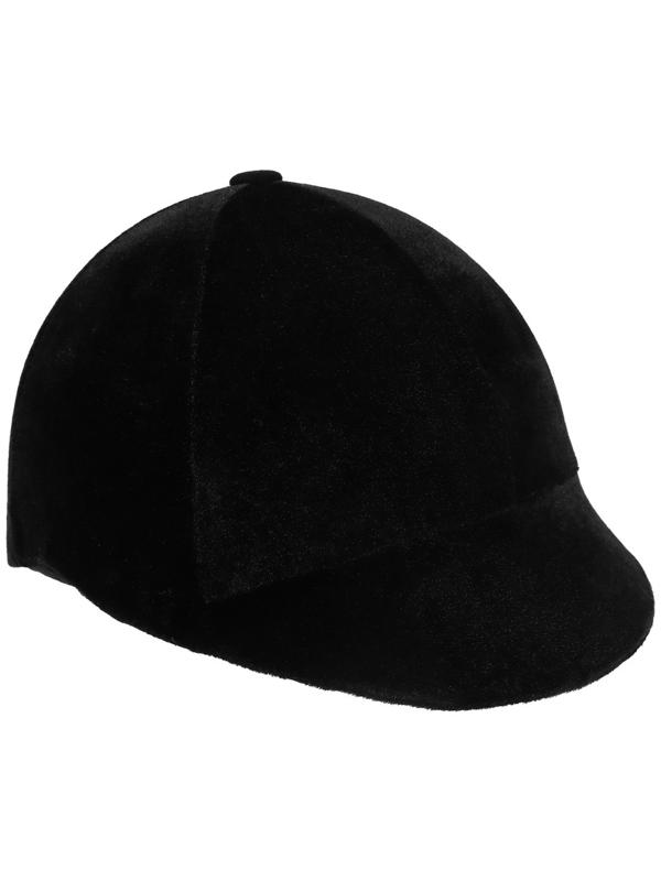 Шлем для верховой езды, бархат, одноразмерный, охват головы 61 см, черный