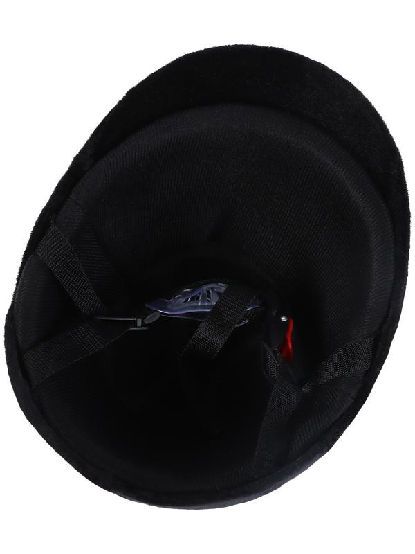 Шлем для верховой езды, бархат, одноразмерный, охват головы 61 см, черный