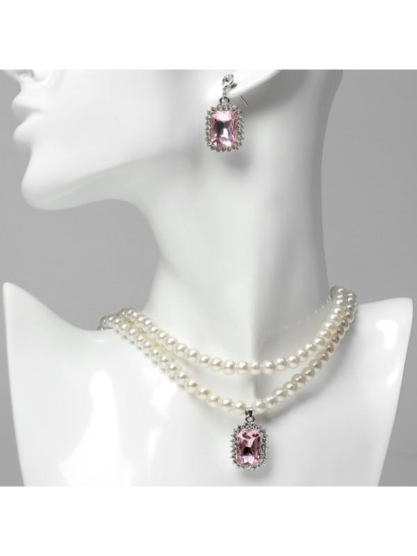 Набор 2 предмета: серьги, колье 