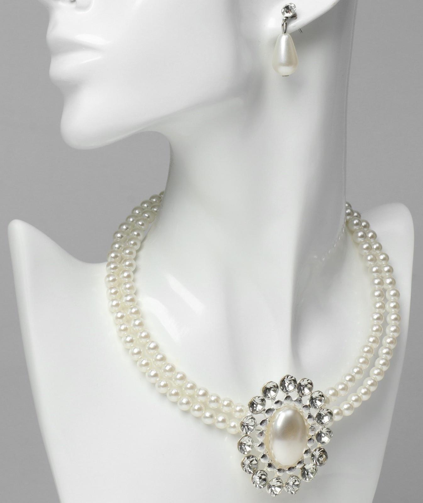 Набор 2 предмета: серьги, колье 