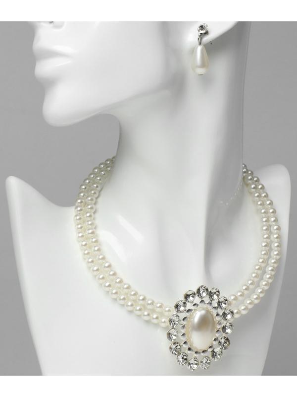 Набор 2 предмета: серьги, колье 