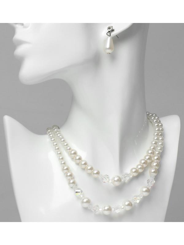 Набор 2 предмета: серьги, колье 