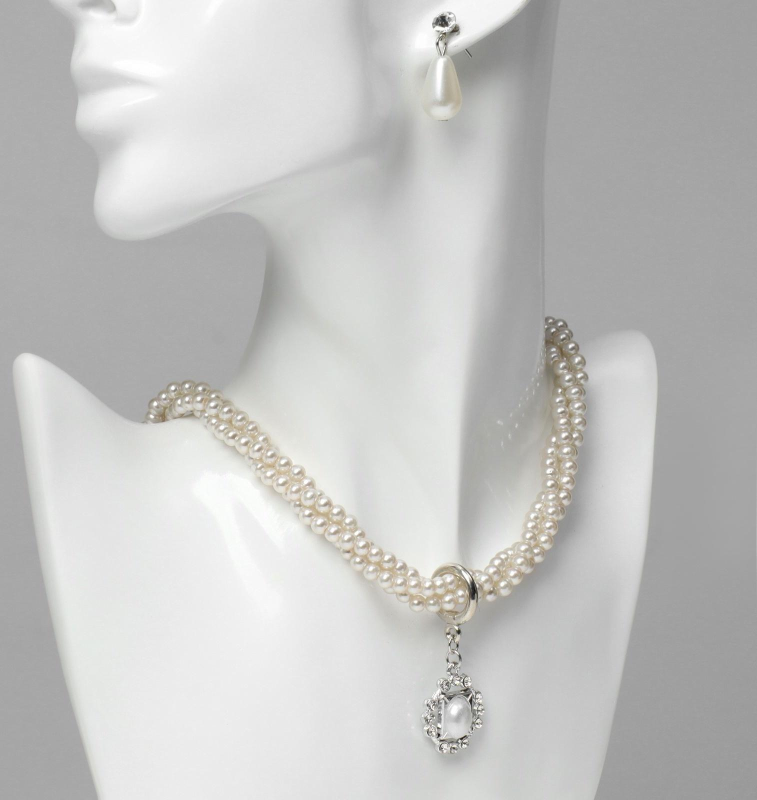 Набор 2 предмета: серьги, колье 