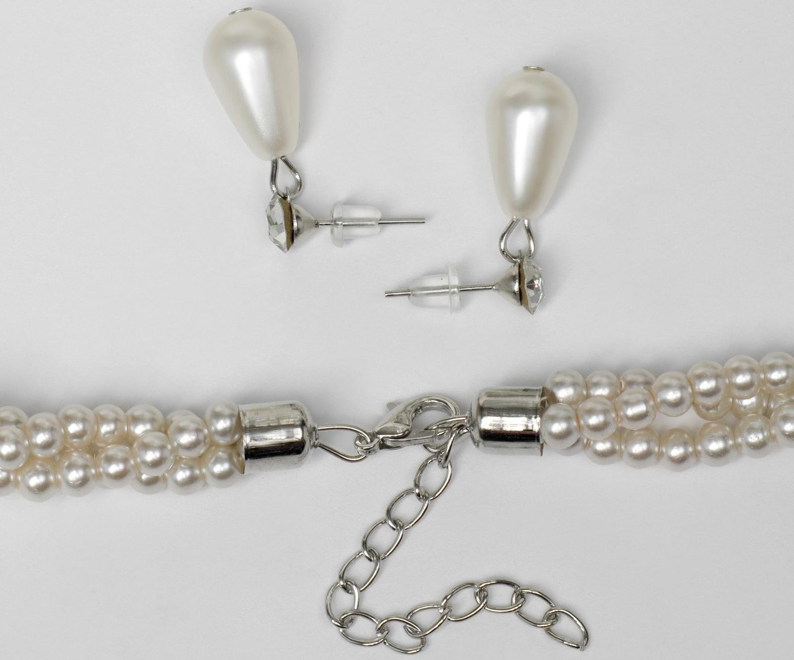 Набор 2 предмета: серьги, колье 