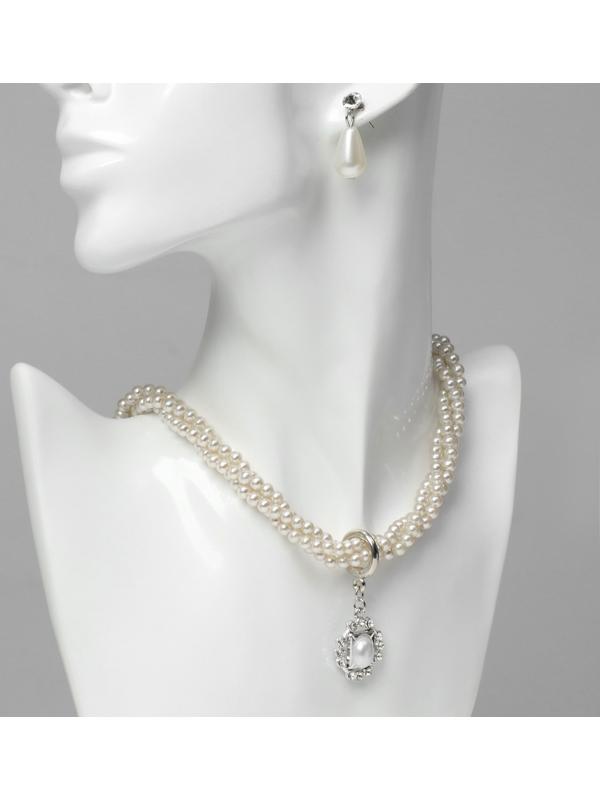 Набор 2 предмета: серьги, колье 