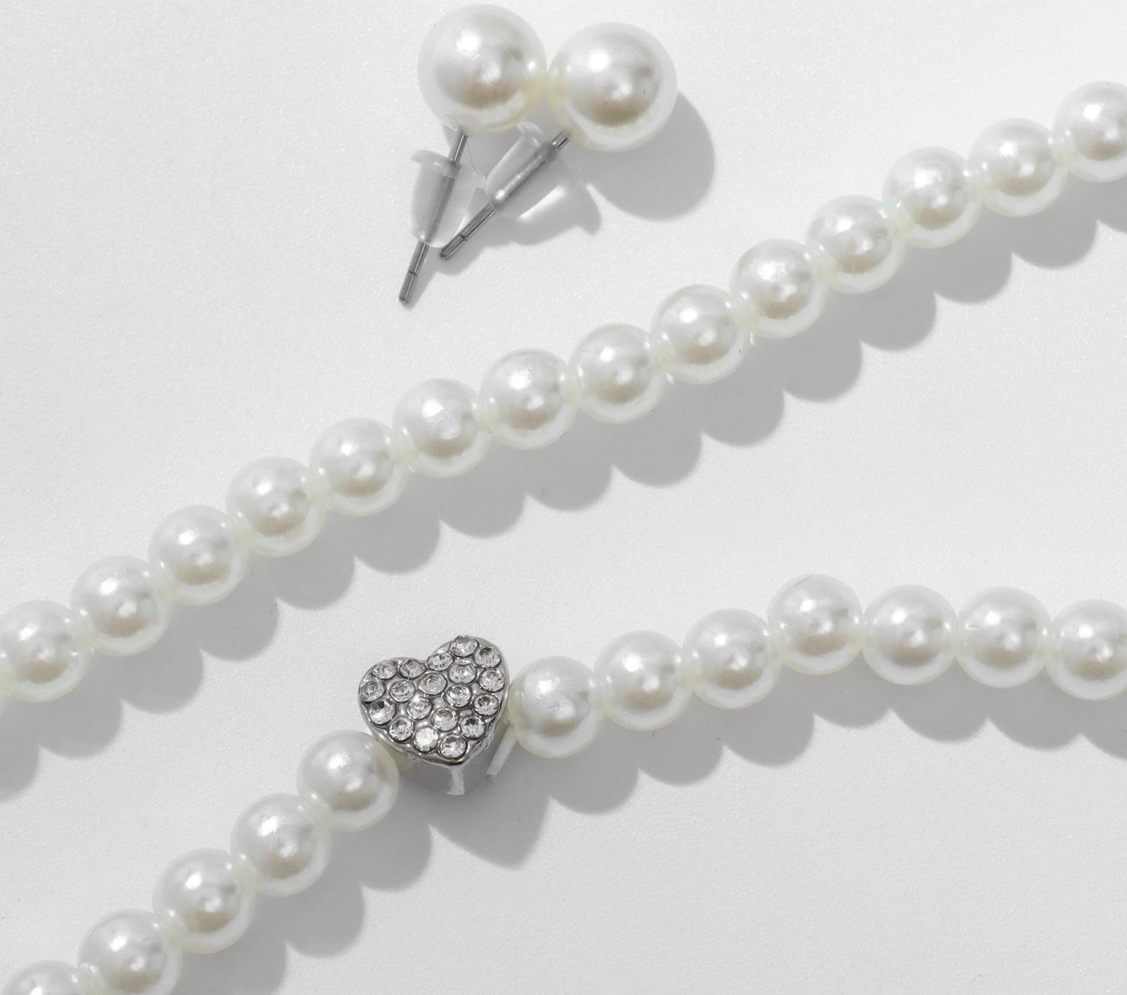 Набор 3 предмета: серьги, бусы, браслет 