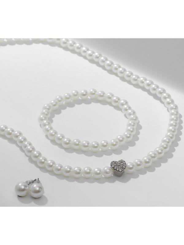 Набор 3 предмета: серьги, бусы, браслет 