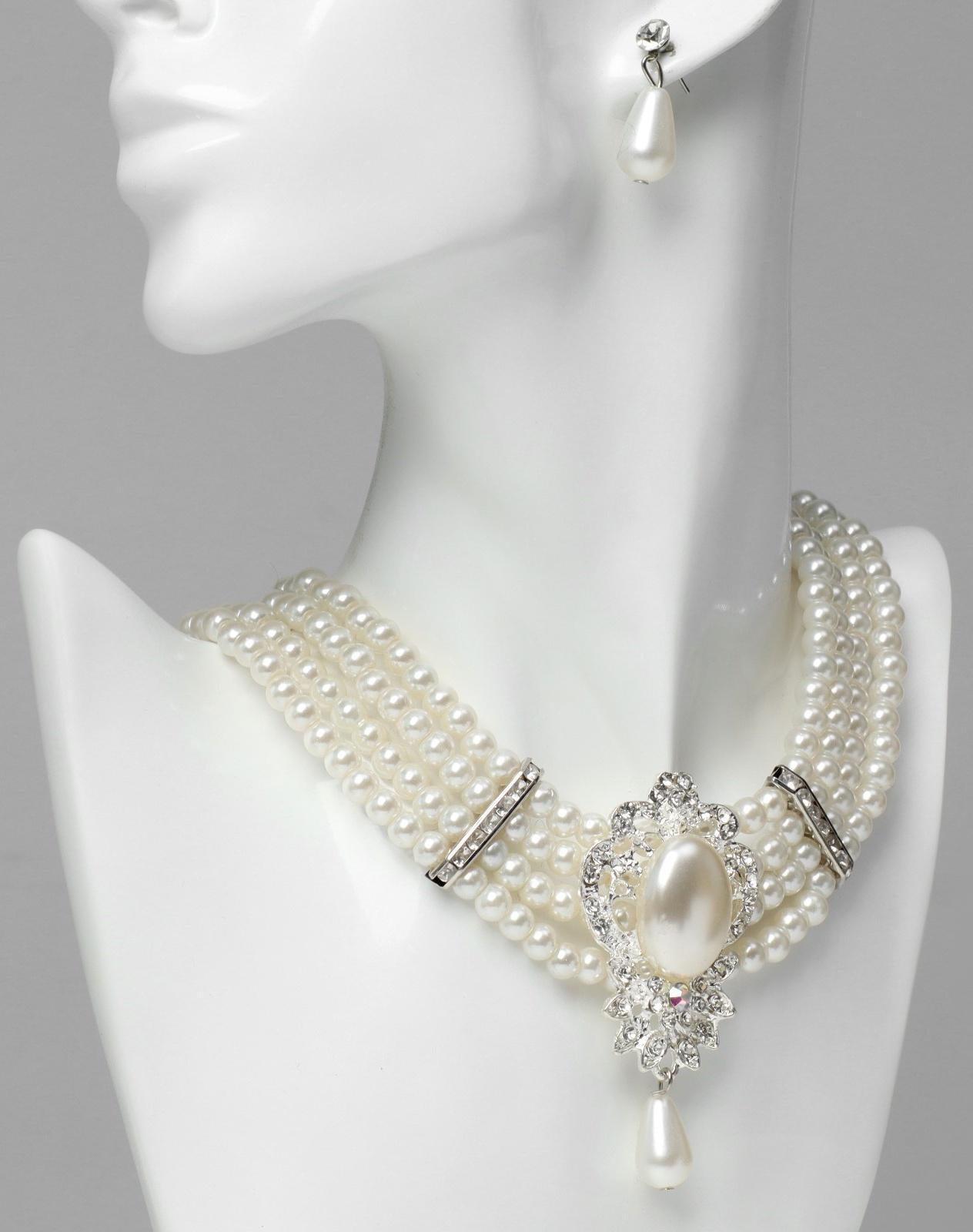 Набор 2 предмета: серьги, колье 