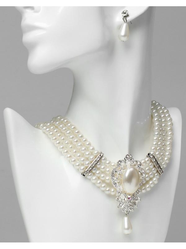 Набор 2 предмета: серьги, колье 