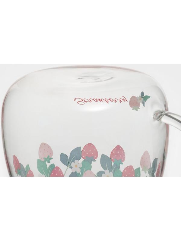 Кружка стеклянная с керамической крышкой и ложкой «Ягодка», 500 мл, 13×9,5×8,5 см