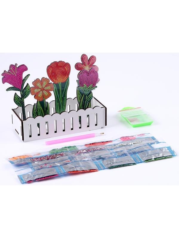 Алмазная вышивка «Цветы в саду» интерьерный декор