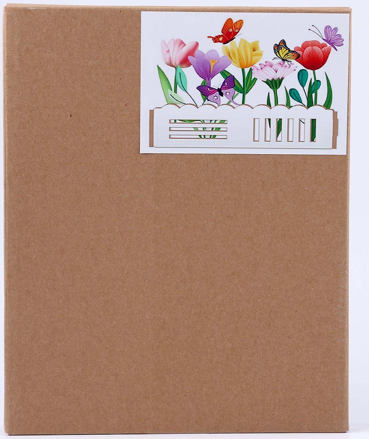 Алмазная вышивка «Цветы с бабочками в саду» интерьерный декор