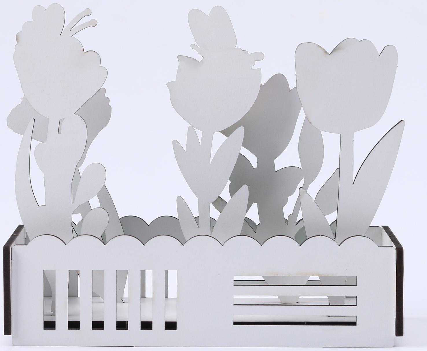 Алмазная вышивка «Цветы с бабочками в саду» интерьерный декор