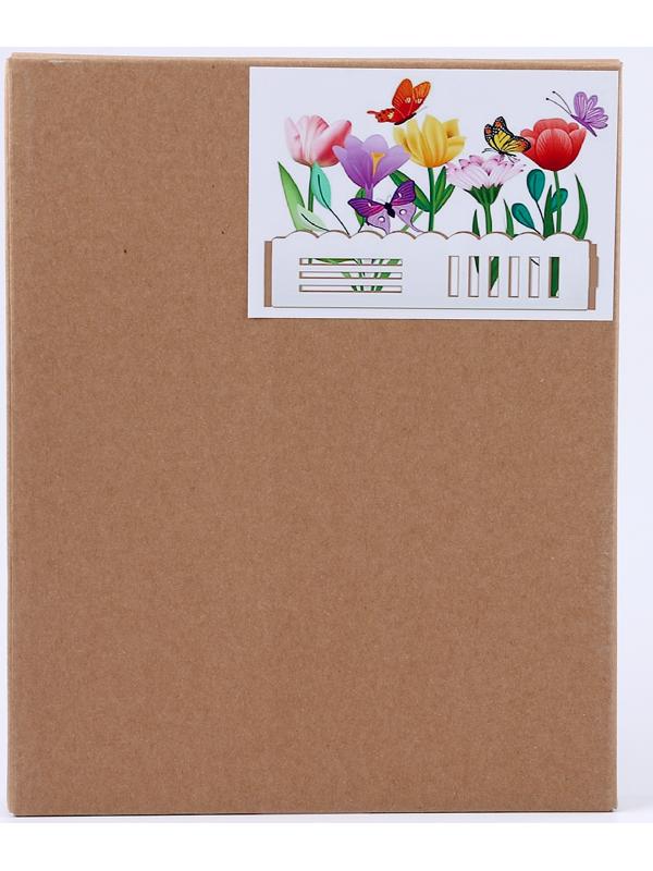 Алмазная вышивка «Цветы с бабочками в саду» интерьерный декор