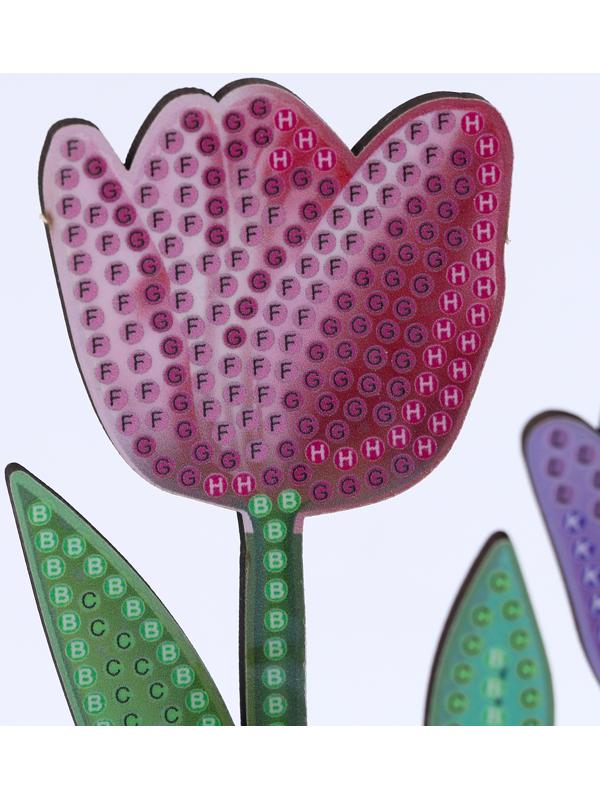 Алмазная вышивка «Цветы с бабочками в саду» интерьерный декор