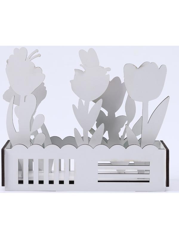 Алмазная вышивка «Цветы с бабочками в саду» интерьерный декор