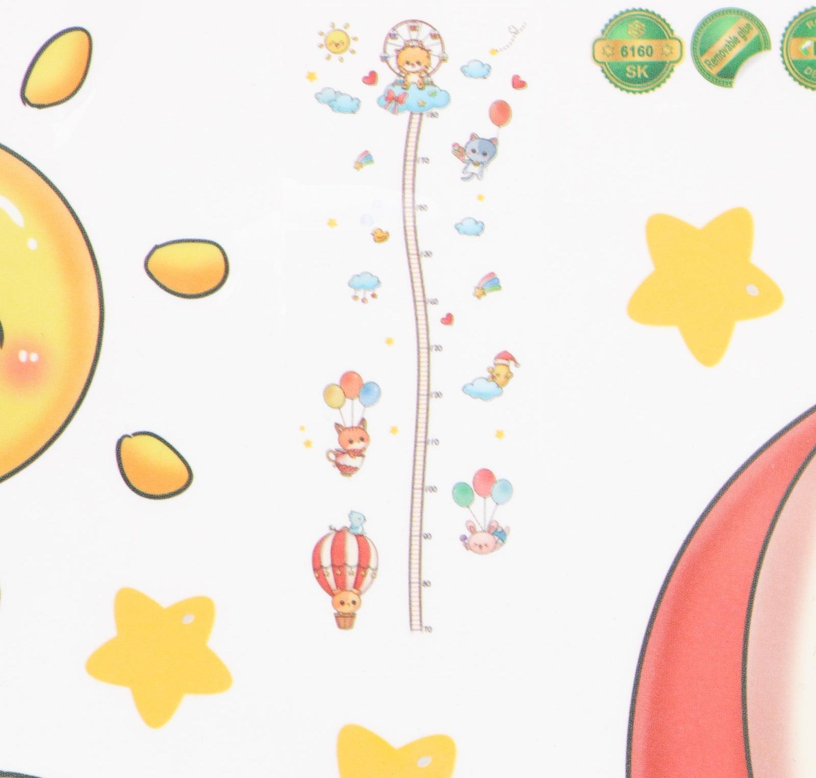 Наклейка пластик интерьерная цветная ростомер 