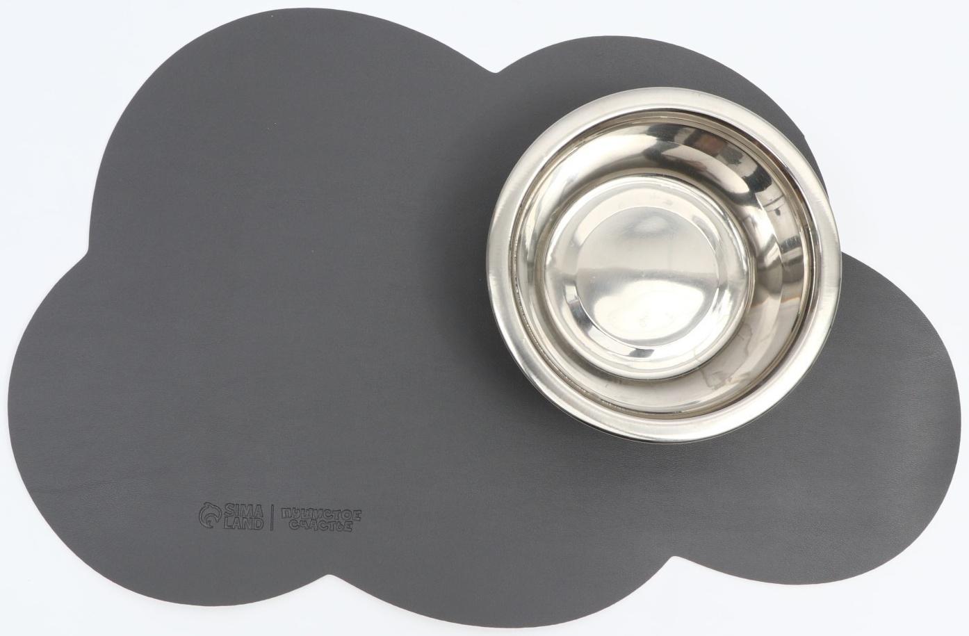 Коврик под миску форменный «Облако», 39 х 27 см, серый цвет