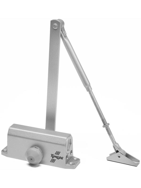 Доводчик дверей ТУНДРА G051  морозостойкий, до -50, до 45, цвет серебро