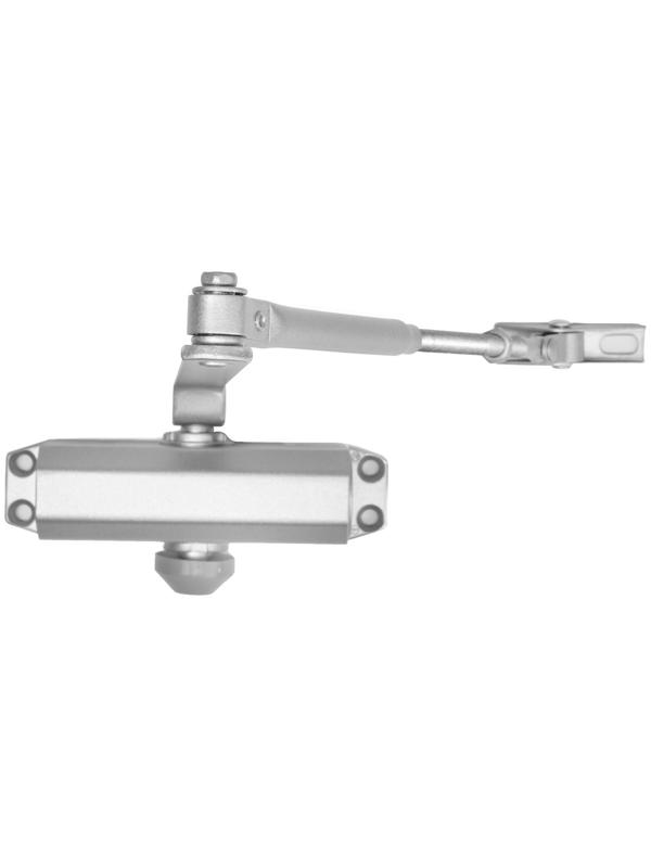 Доводчик дверей ТУНДРА G051  морозостойкий, до -50, до 45, цвет серебро