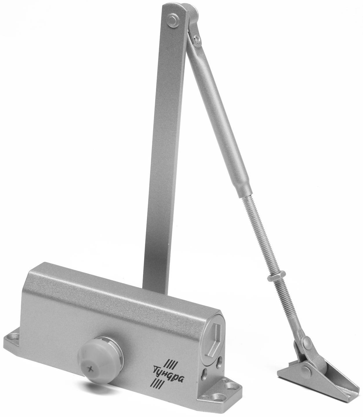 Доводчик дверей ТУНДРА G062  морозостойкий, до -50, до 65, цвет серебро