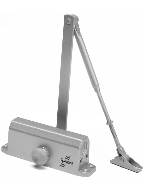 Доводчик дверей ТУНДРА G062  морозостойкий, до -50, до 65, цвет серебро