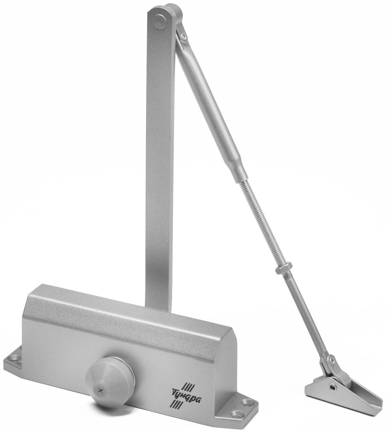 Доводчик дверей ТУНДРА G072  морозостойкий, до -50, до 85, цвет серебро