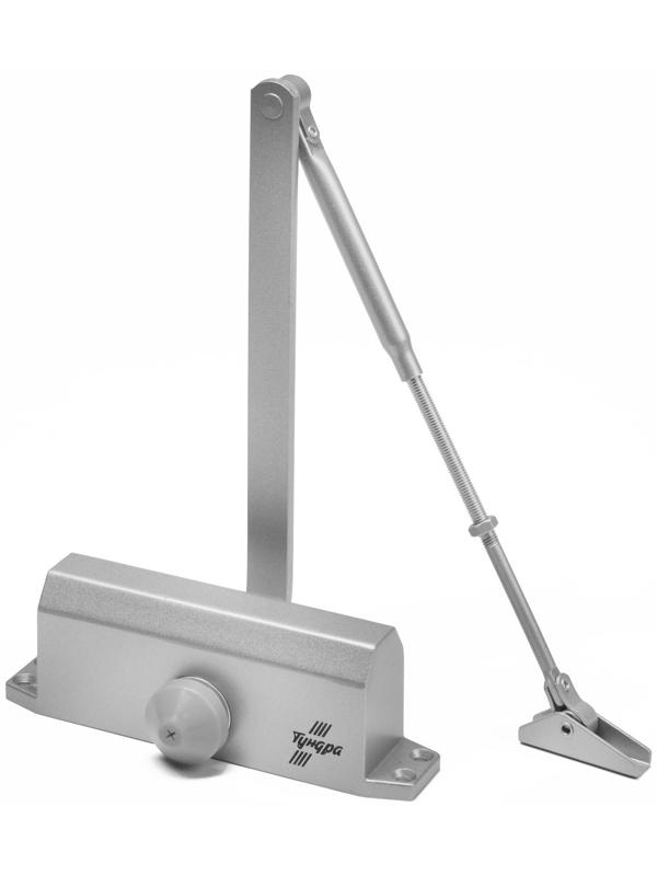 Доводчик дверей ТУНДРА G072  морозостойкий, до -50, до 85, цвет серебро