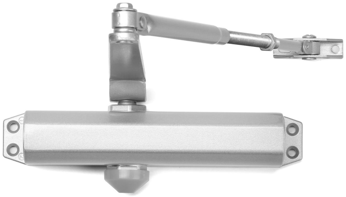 Доводчик дверей ТУНДРА G072  морозостойкий, до -50, до 120 кг, цвет серебро