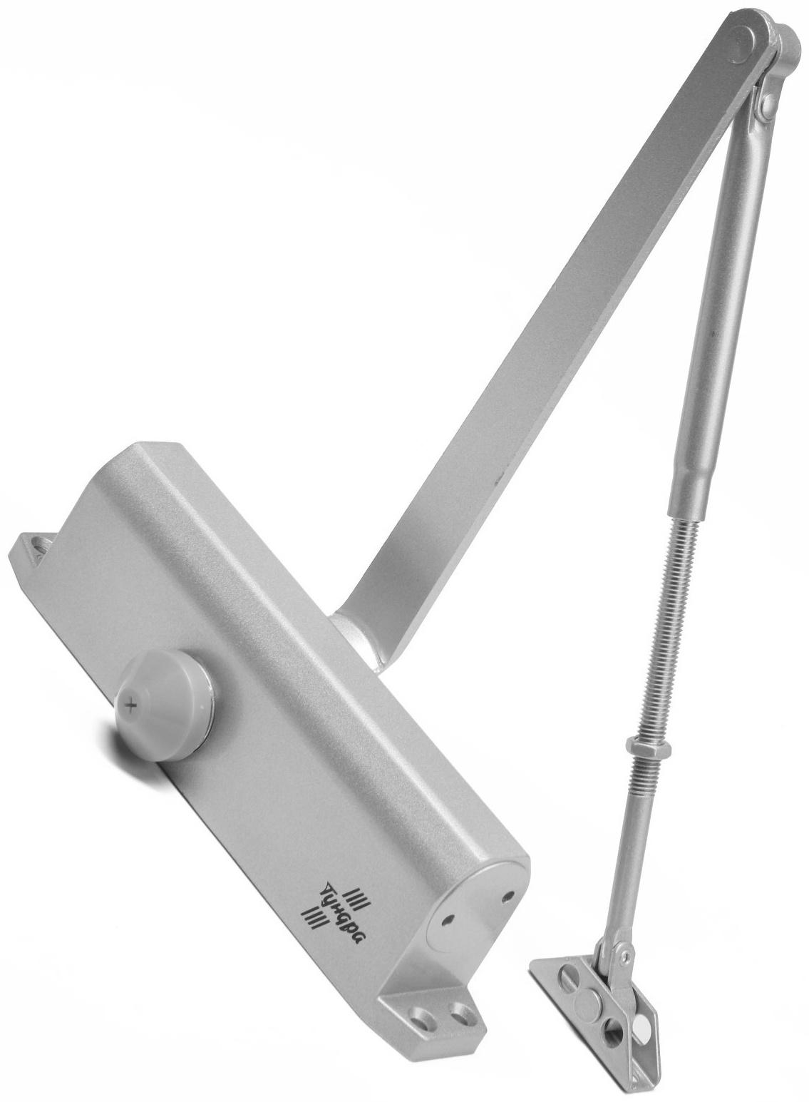 Доводчик дверей ТУНДРА G072  морозостойкий, до -50, до 120 кг, цвет серебро