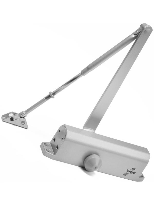 Доводчик дверей ТУНДРА G072  морозостойкий, до -50, до 120 кг, цвет серебро