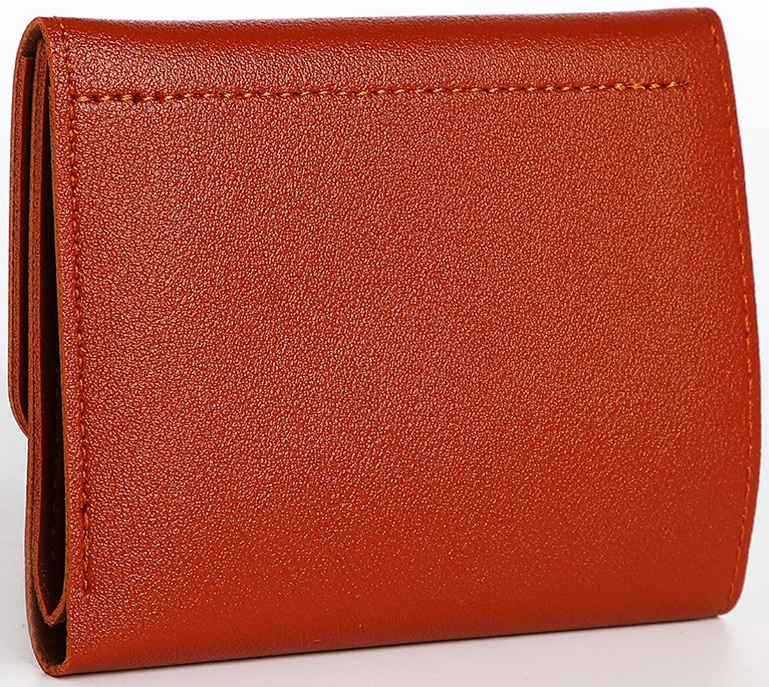 Кошелёк на кнопке, цвет рыжий