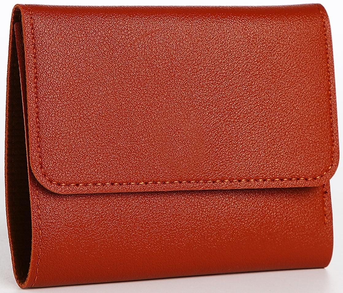 Кошелёк на кнопке, цвет рыжий